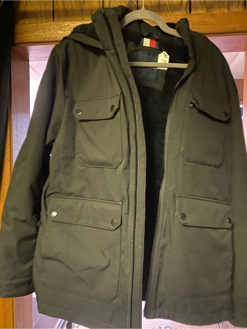 Tommy Hilfiger Black Hooded Field Jacket